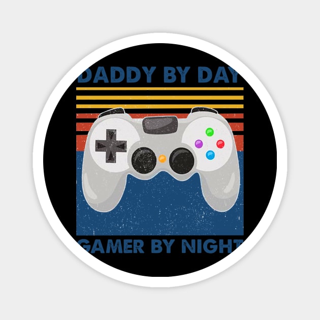 Dad by day gamer by night - Fathers Day Gamer Dad Magnet by Bagley Shop